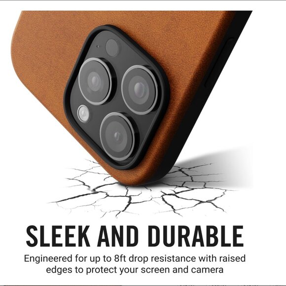 Ridge Case for iPhone 16 Oil-Waxed Full-Grain Leather in Tobacco Brown NIB - Picture 5 of 11